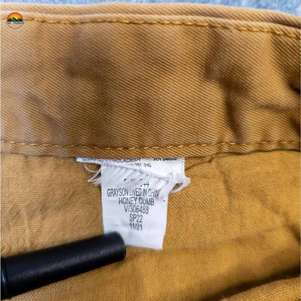 Banana Republic Chino Pants Brown Slim Tapered Fit Pockets Preppy Men's Sz 34X32